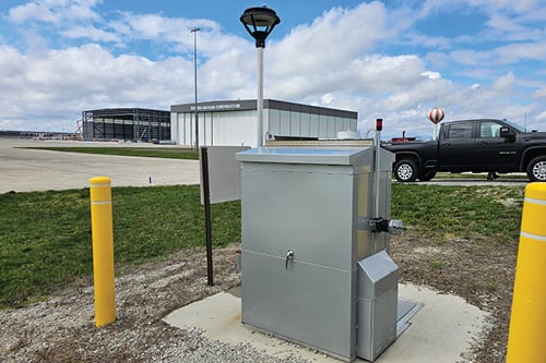 Airport wastewater pump station installation at Dayton International Airport