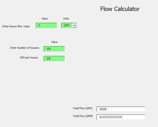 Flow Calculator Screenshot